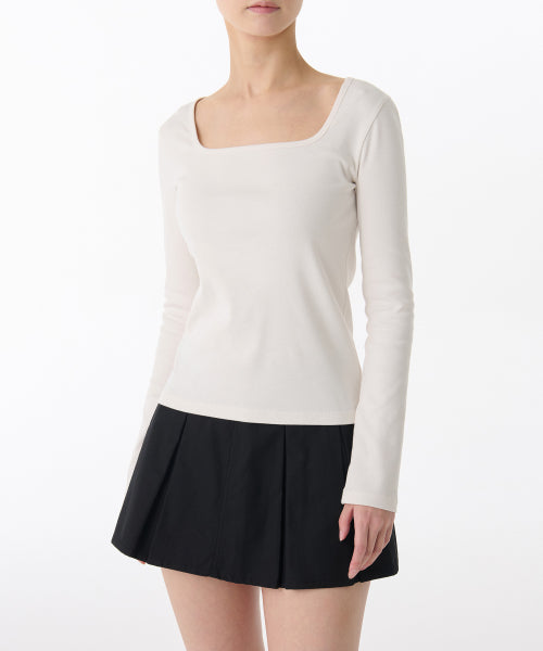 MUSINSA STANDARD WOMAN MUSINSA STANDARD WOMAN T-Shirt Slim Square Neck