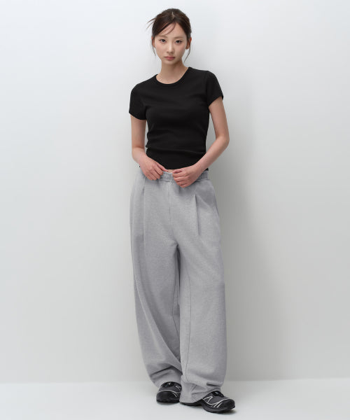 MUSINSA STANDARD WOMAN MUSINSA STANDARD WOMAN Women's Deep Tuck Variable Wide Lounge Sweatpants [Medium Gray]