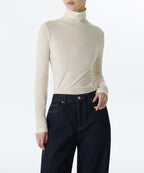 MUSINSA STANDARD WOMAN MUSINSA STANDARD WOMAN T-Shirt Slim Turtleneck [Cream]
