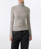 MUSINSA STANDARD WOMAN MUSINSA STANDARD WOMAN T-Shirt Slim Turtleneck Light Warm Gray