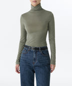 MUSINSA STANDARD WOMAN MUSINSA STANDARD WOMAN T-Shirt Slim Turtleneck [Sage]