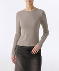 MUSINSA STANDARD WOMAN MUSINSA STANDARD WOMAN T-Shirt Slim Crew Neck Long Sleeve