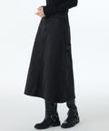 MUSINSA STANDARD WOMAN MUSINSA STANDARD WOMAN Women's Denim Carpenter Long Skirt (Washed Black)