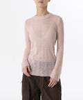 MUSINSA STANDARD WOMAN MUSINSA STANDARD WOMAN Women's Sheer Vertical Textured Knit Pale Pink