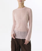 MUSINSA STANDARD WOMAN MUSINSA STANDARD WOMAN Women's Sheer Vertical Textured Knit Pale Pink