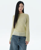 MUSINSA STANDARD WOMAN MUSINSA STANDARD WOMAN Women's Sheer Vertical Textured Knit [Apple Mint] (Size)