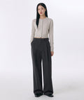 MUSINSA STANDARD WOMAN MUSINSA STANDARD WOMAN Slacks Wide [Gray]