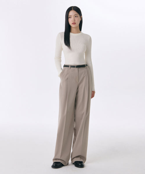 MUSINSA STANDARD WOMAN MUSINSA STANDARD WOMAN Slacks Light Beige