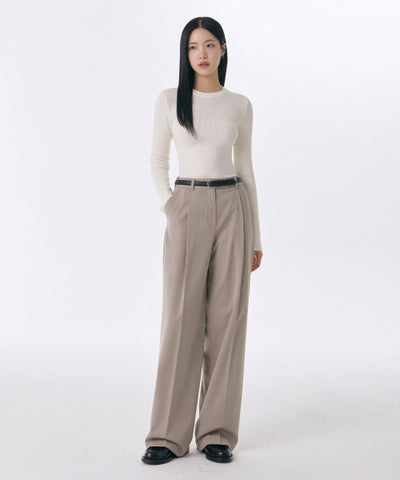 MUSINSA STANDARD WOMAN Slacks Light Beige