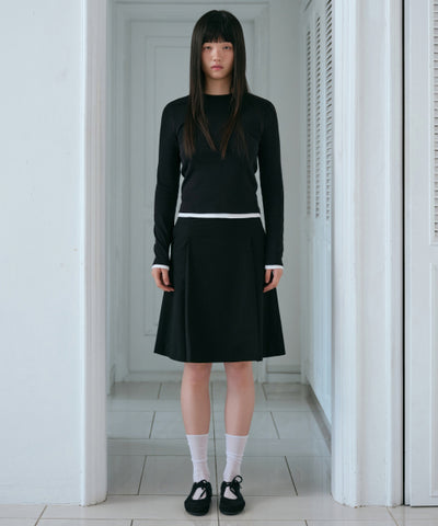 MUSINSA STANDARD WOMAN Knee Length Skirt [Black]