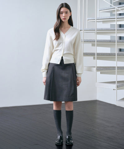 MUSINSA STANDARD WOMAN Knee Length Skirt [Gray]