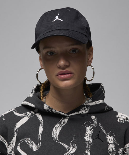 NIKE Nike Jordan Club Unstructured Curb Bill Hat - Black:White