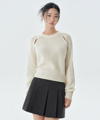 MUSINSA STANDARD WOMAN MUSINSA STANDARD WOMAN Women's ribbed shoulder cut-out knit [size S]