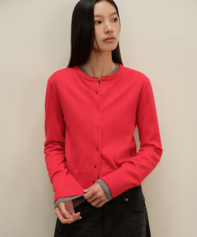 MUSINSA STANDARD WOMAN Women's Essential Round Neck Cardigan (Size S)