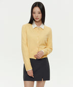 MUSINSA STANDARD WOMAN MUSINSA STANDARD WOMAN Cardigan Essential Round Neck [Butter]