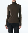 MUSINSA STANDARD WOMAN MUSINSA STANDARD WOMAN T-Shirt Slim Turtleneck Dark Brown