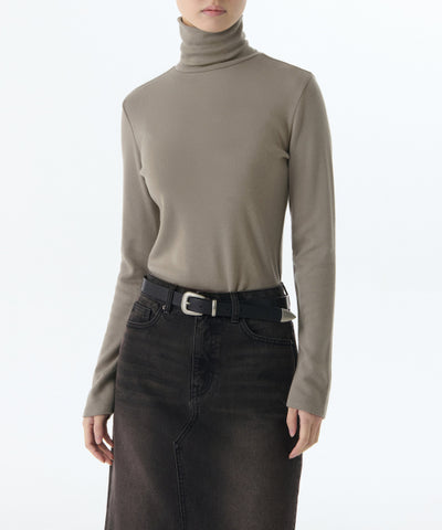 MUSINSA STANDARD WOMAN T-Shirt Slim Turtle Neck