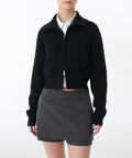 MUSINSA STANDARD WOMAN MUSINSA STANDARD WOMAN Women's Knitwear Zip-Up (Black)
