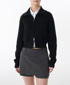 MUSINSA STANDARD WOMAN MUSINSA STANDARD WOMAN Women's Knitwear Zip-Up (Black)