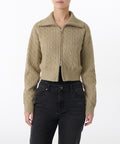 MUSINSA STANDARD WOMAN MUSINSA STANDARD WOMAN Women's Knitwear Zip-Up [Beige]