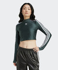 ADIDAS ADIDAS 3S Crop Long Sleeve Tee - Mid Green