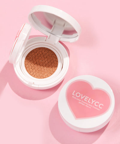 LOVELYCC Pink Tone Up Cover Essence Sun Cushion SPF50+ 15g