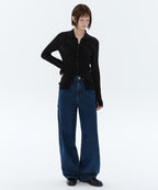 MUSINSA STANDARD WOMAN MUSINSA STANDARD WOMAN Denim Wide Carpenter Pants [Medium Indigo]