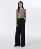 MUSINSA STANDARD WOMAN MUSINSA STANDARD WOMAN Slacks Wide Banding [Black]