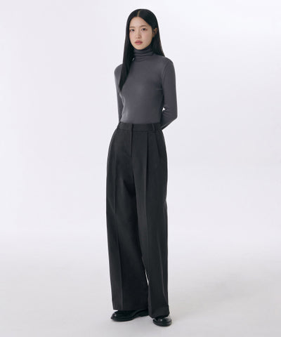 MUSINSA STANDARD WOMAN Slacks Charcoal Gray