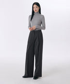 MUSINSA STANDARD WOMAN MUSINSA STANDARD WOMAN Slacks Wide Banding [Gray]