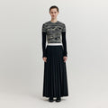 EENK EENK XOVEL Pleated Maxi Skirt - Black