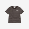 NEW BALANCE NBNEG2W422 / WOMEN Essential Basic Striped Short Sleeve T-Shirt (BROWN)