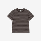NEW BALANCE NBNEG2W422 / WOMEN Essential Basic Striped Short Sleeve T-Shirt (BROWN)