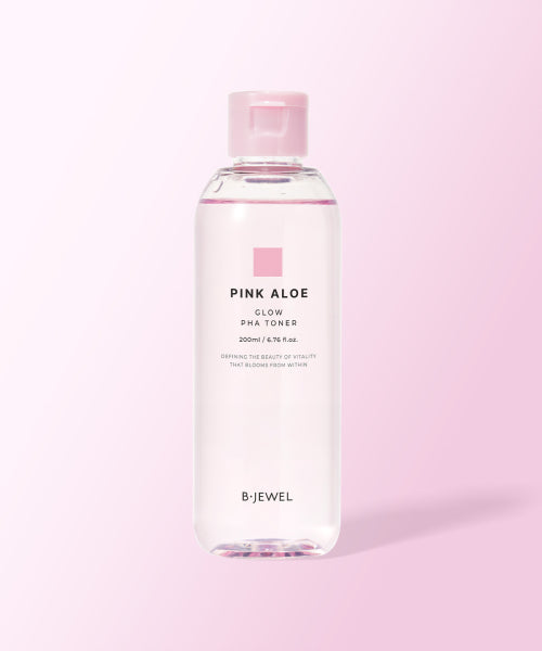 BJEWEL Pink Aloe Organic Hypoallergenic Glow Paha Exfoliation Skin Toner 200ml