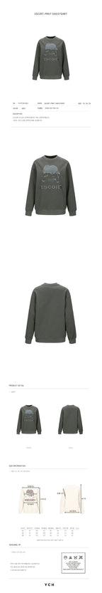 YCH ESCORT-PRINT SWEATSHIRT GREY (F23TO910GY)