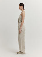 EENK EENK XRA Cable Knit Tube Top - Ivory