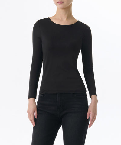 MUSINSA STANDARD WOMAN Crew Neck Bra T-Shirt Black
