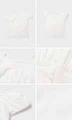 SALBOL PUNCHING LACE BLOUSE [WHITE]