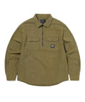 THISISNEVERTHAT THISISNEVERTHAT Half Zip Shirt Olive