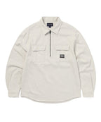THISISNEVERTHAT THISISNEVERTHAT Half Zip Shirt Ivory