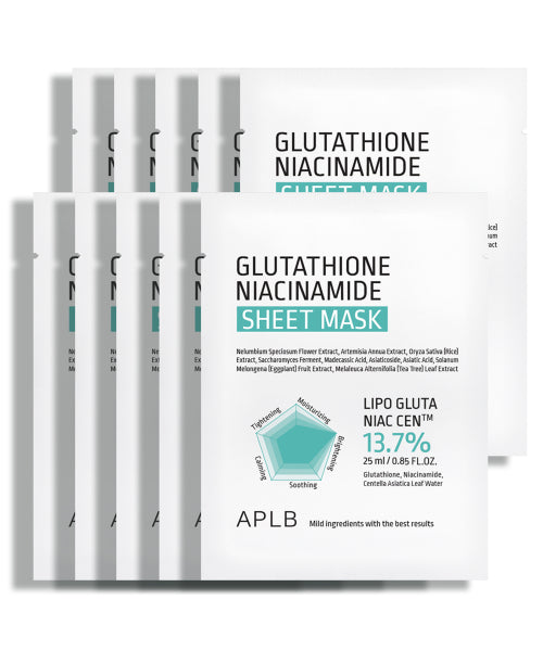 APLB APLB Glutathione Niacinamide Sheet Mask 10pcs