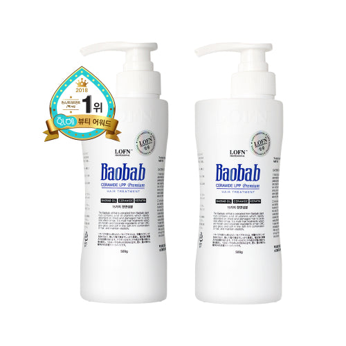 LOFN Baobab Ceramide LPP Premium Hair Treatment 500g (2 pieces)