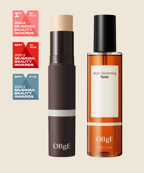 OBGE OBGE Natural Cover Foundation Stick + Grooming Tonic Set
