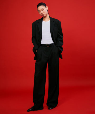 MUSINSA STANDARD WOMAN Slacks Low Waist Deep Tuck [Size]