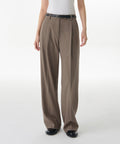MUSINSA STANDARD WOMAN MUSINSA STANDARD WOMAN Slacks Low Waist Deep Tuck [Dusty Beige]