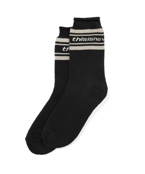 THISISNEVERTHAT THISISNEVERTHAT Striped Socks Black Size
