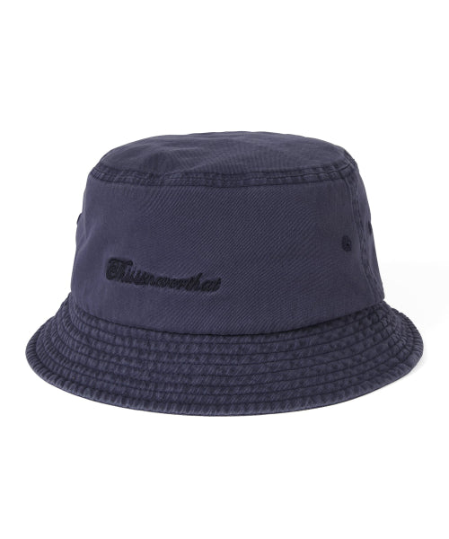 THISISNEVERTHAT THISISNEVERTHAT Overdyed SCT-Logo Bucket Hat Navy