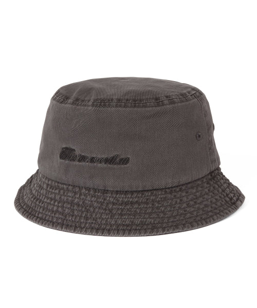 THISISNEVERTHAT THISISNEVERTHAT Overdyed SCT-Logo Bucket Hat Charcoal