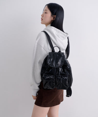 MUSINSA STANDARD WOMAN Women's Shiny Flap Mini Backpack