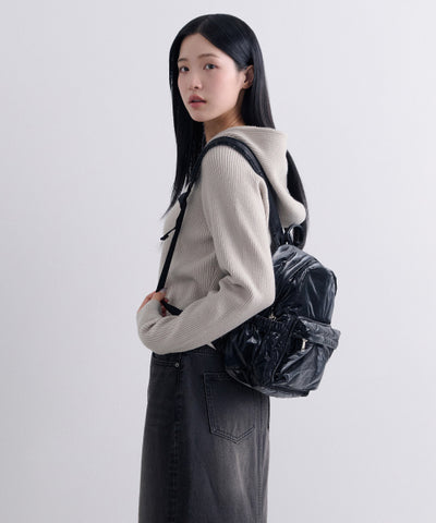 MUSINSA STANDARD WOMAN Women's Shiny Mini Backpack Black